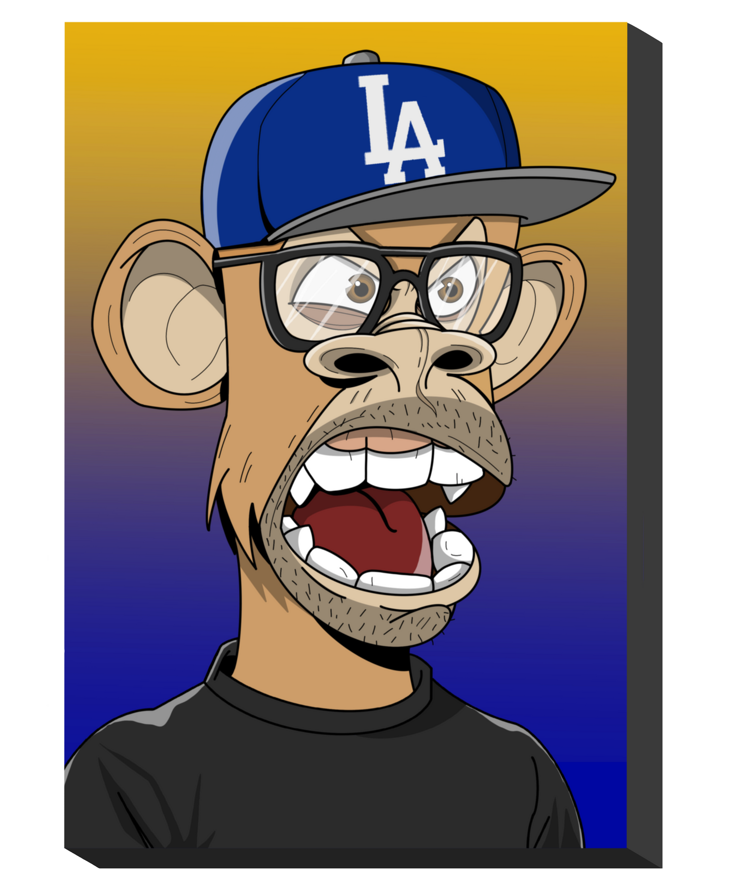 SIGNED SAM TRIPOLI BORED APE CANVAS